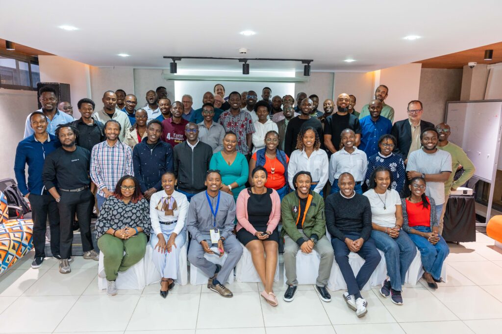 2026 End-of-Year Mixer group photo featuring Carolyne Mweberi, Dr. Shiko Gitau, tech marketing leaders